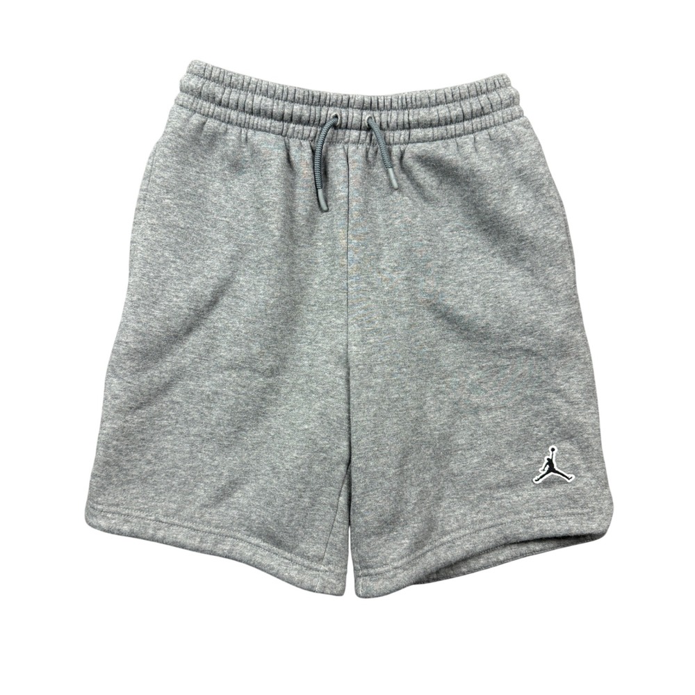 Jordan Boys Youth Large 12-13 Yrs Gray Fleece Shorts Jumpman Casual Active